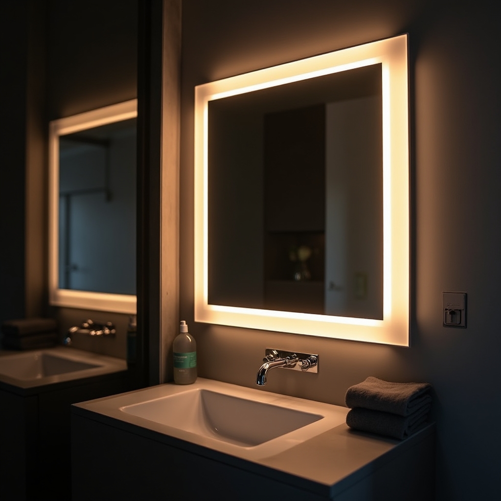 Зеркало с LED-подсветкой своими руками